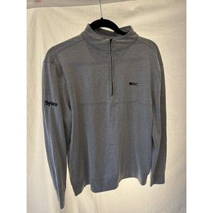 BLACK‎ CLOVER Men’s Medium 1/4 Zip Dri Balance Vivid Luck Performance Shirt Gray